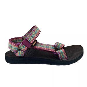 Teva Original Universal Women's Strappy Sandals Size 7 Purple/Multi Arch Support